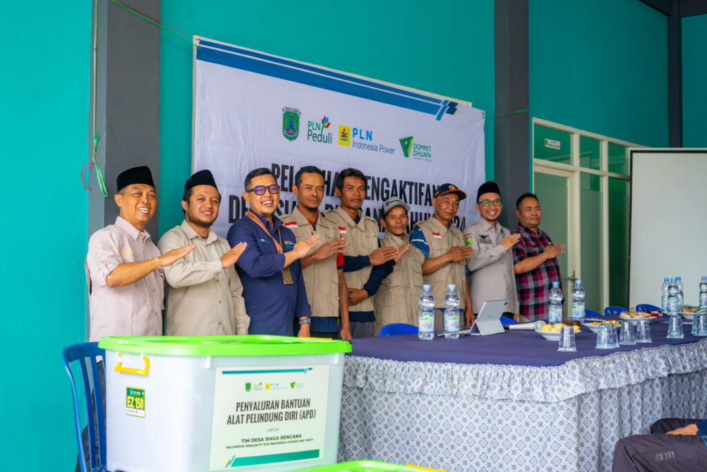 KOLABORAKSI, PELATIHAN PENGAKTIFAN DESA SIAGA BENCANA BERSAMA PT PLN INDONESIA POWER UBP GRATI