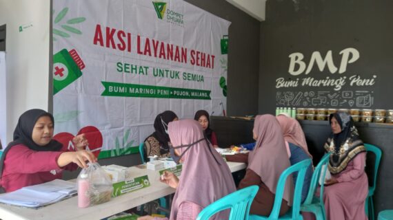 DOMPET DHUAFA JATIM GELAR AKSI LAYANAN SEHAT, WARGA PUJON ANTUSIAS SAMBUT HIDUP SEHAT
