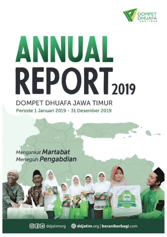Sampul Annual Report 2019 Dompet Dhuafa Jawa Timur