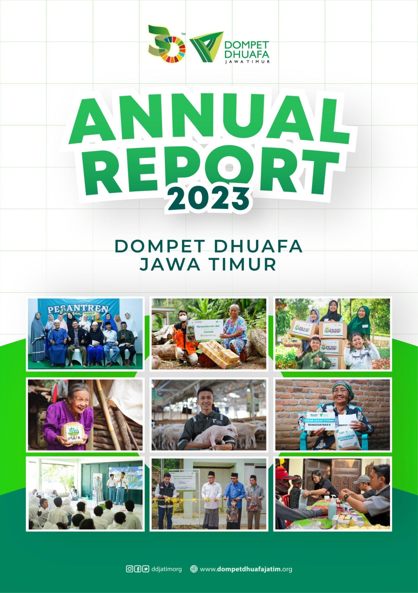 Sampul Annual Report 2023 Dompet Dhuafa Jawa Timur