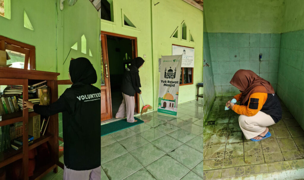 YUK RAWAT MASJID: DDV MADIUN BERSIHKAN RUMAH IBADAH DI GAJAHAN JELANG RAMADAN